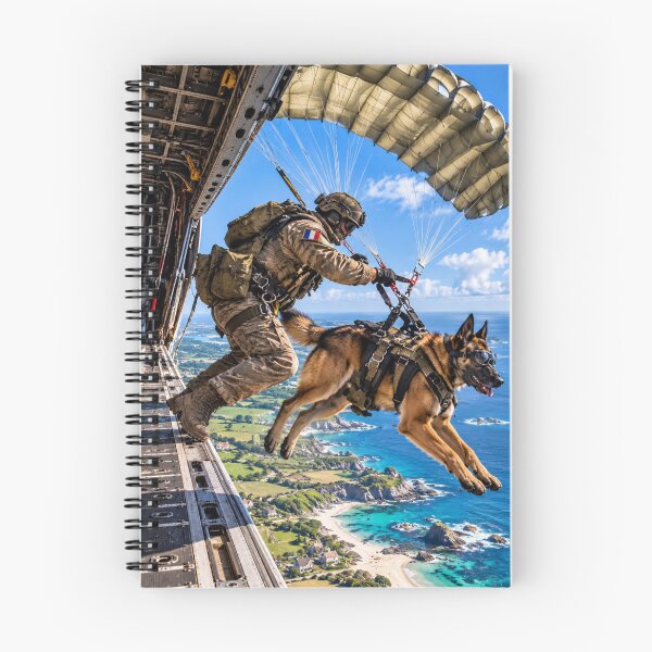Item preview, French Airborne Malinois – Military Working Dog Parachute Jump designed and sold by Redcon-fantasy.