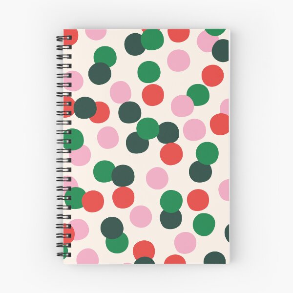 Item preview, Festive Polka Dots | Christmas Geometric Pattern Coral Pink Green Cream designed and sold by MarleneCanto.