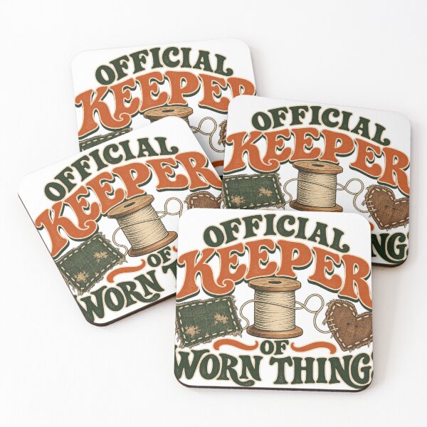 Item preview, Official Keeper of Worn Things – Vintage Mending Club designed and sold by Golden Era Studio.