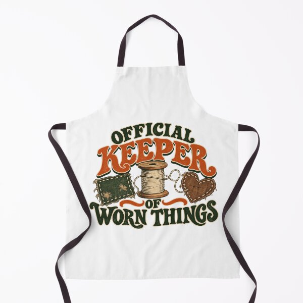 Item preview, Official Keeper of Worn Things – Vintage Mending Club designed and sold by Golden Era Studio.