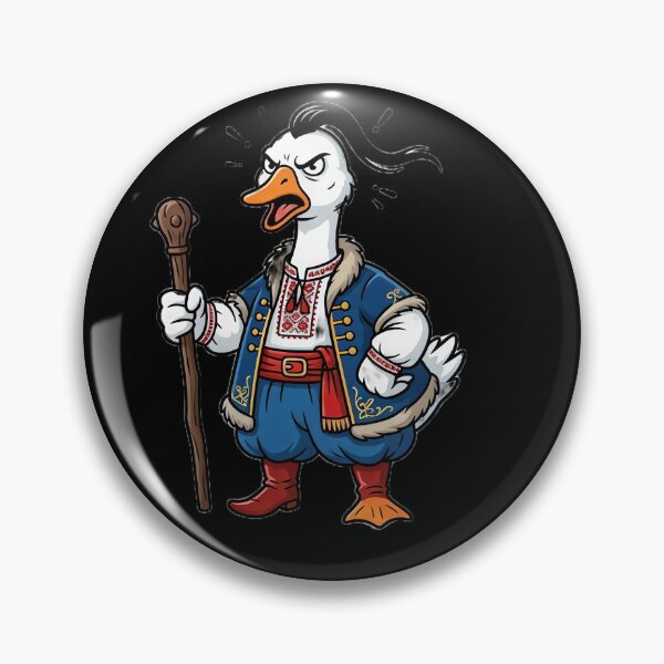 Item preview, Angry Cossack Goose Funny Ukrainian Meme designed and sold by ValhallaHub.
