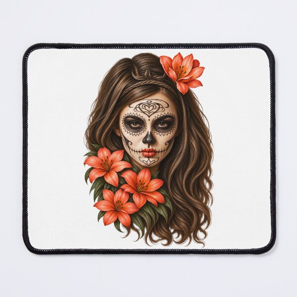 Item preview, Coral Sugar Skull | Dia de los Muertos Clip Art designed and sold by Whatever Works.