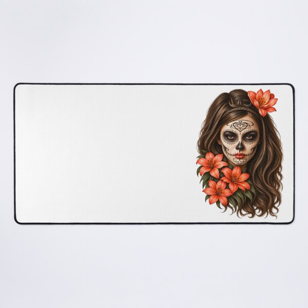 Item preview, Coral Sugar Skull | Dia de los Muertos Clip Art designed and sold by Whatever Works.