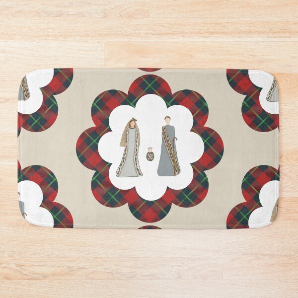 Item preview, Minimalist Family Silhouette with Festive Plaid  designed and sold by Liberarteprint.