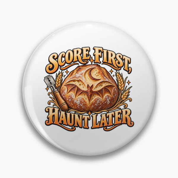 Item preview, Score First Haunt Later Bat Sourdough Art designed and sold by UrbanCanvvas.