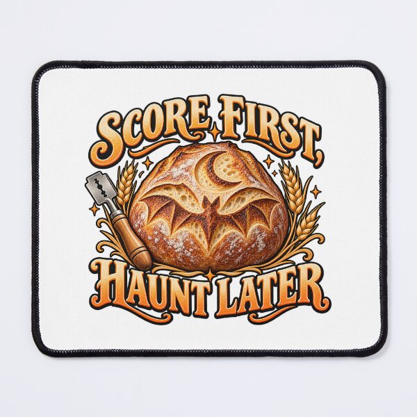 Item preview, Score First Haunt Later Bat Sourdough Art designed and sold by UrbanCanvvas.