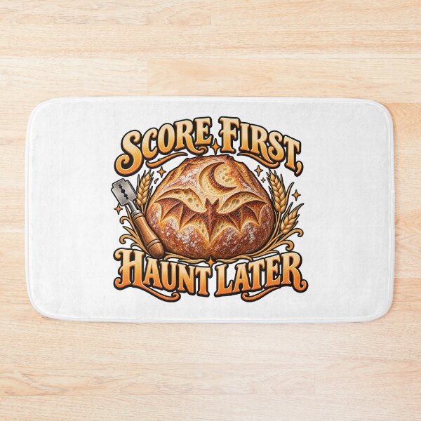 Item preview, Score First Haunt Later Bat Sourdough Art designed and sold by UrbanCanvvas.