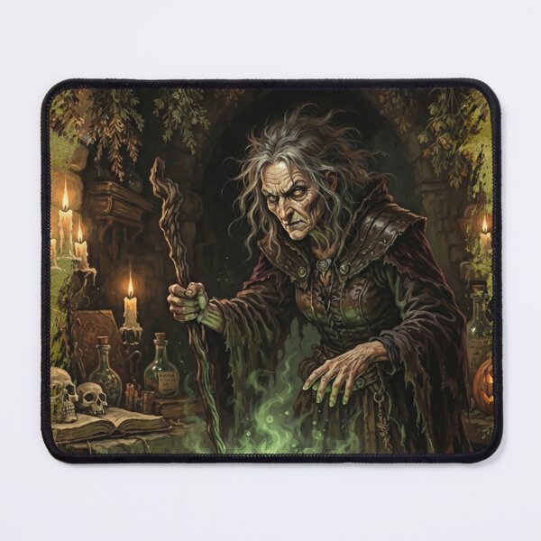 Item preview, The Green Witch is preparing for Halloween designed and sold by Mariyana-Design.