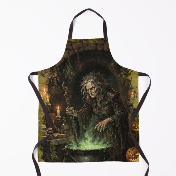 Item preview, The Green Witch is preparing for Halloween designed and sold by Mariyana-Design.