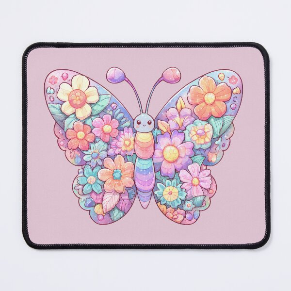 Item preview, Cute Pastel Floral Butterfly Kawaii Garden Art designed and sold by ArtFairy38.