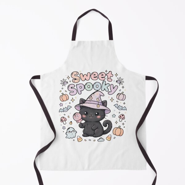 Item preview, Sweet Spooky Black Cat Witch Kawaii Kids Halloween Cute Pastel designed and sold by Mittu96.
