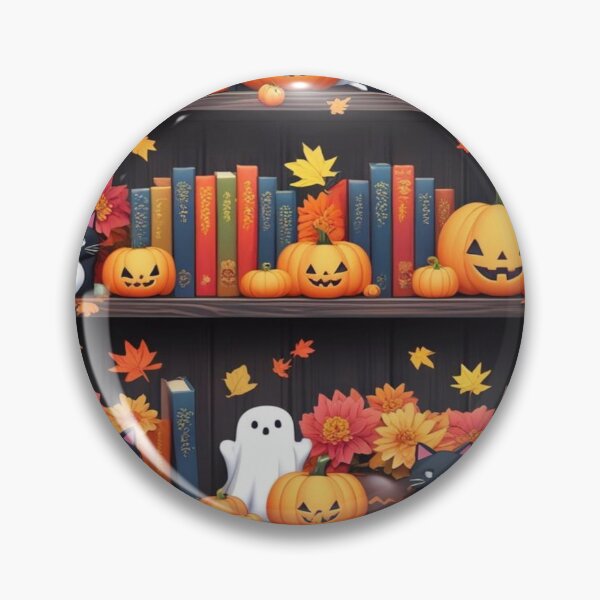 Item preview, Cute Ghost Halloween Bookshelf Black Cat designed and sold by BriSher.