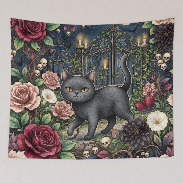 Item preview, Gothic Black Cat Garden designed and sold by Iampoji.