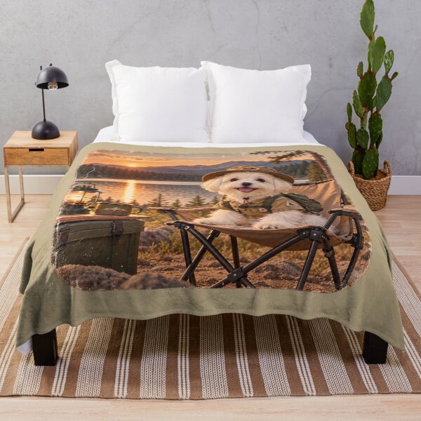 Item preview, Little Camp Scout – Vintage Maltese Outdoor Adventure T-Shirt designed and sold by NomadIdeasCo.