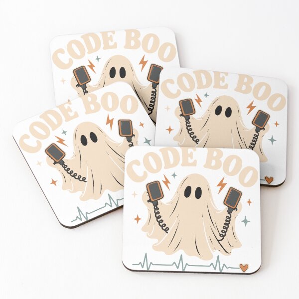 Item preview, Code Boo Ghost Defibrillator Nurse Halloween designed and sold by CreativeBrains7.
