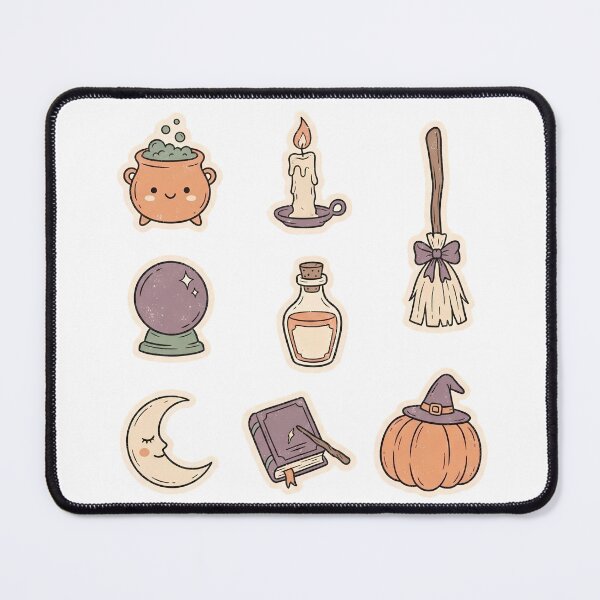 Item preview, Witchy Sticker Pack – Cute Cauldron, Potion, Crystal Ball & Witch Hat Pumpkin Stickers designed and sold by abdelski.