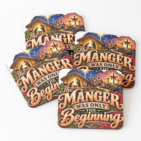 Item preview, The Manger Was Only The Beginning Christian Christmas designed and sold by 198tees.