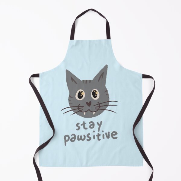 Item preview, Stay Pawsitive Gray Cat designed and sold by DanuskaArt.