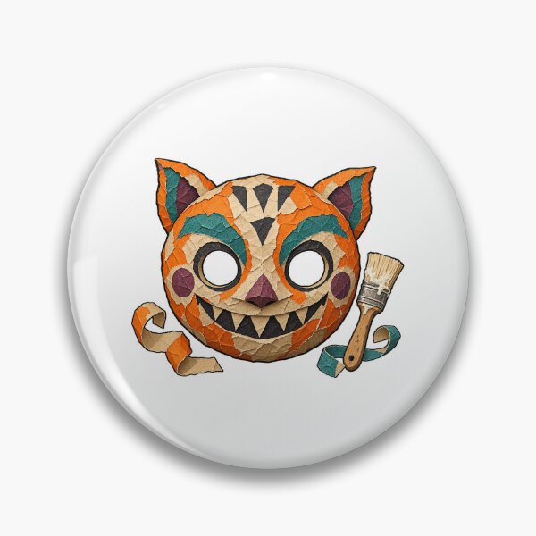 Item preview, Halloween Papier Mache Mask Maker Folk Monster Art designed and sold by UrbanCanvvas.