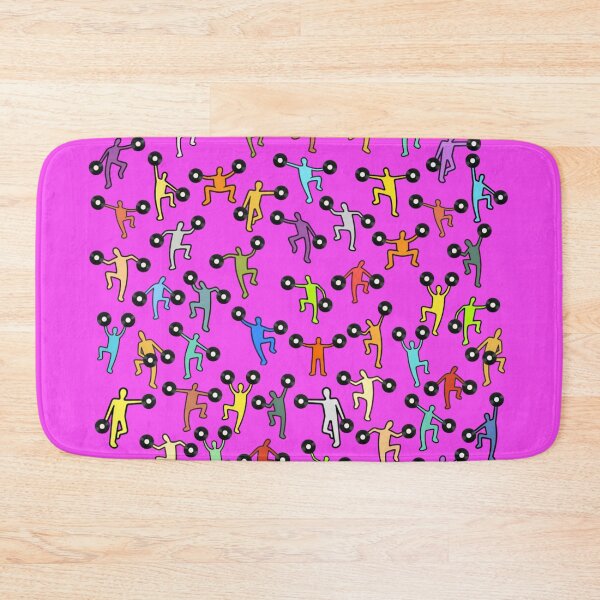 Item preview, Colorful Silhouette Dancers Holding Vinyl Records Pattern designed and sold by BASS-CULTURE.