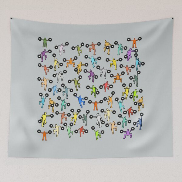 Item preview, Colorful Silhouette Dancers Holding Vinyl Records Pattern designed and sold by BASS-CULTURE.