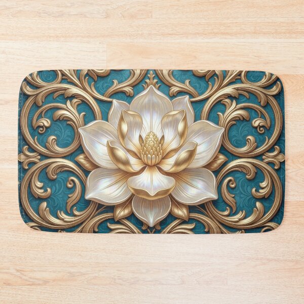 Item preview, Vintage Gold Magnolia Floral Art designed and sold by MargaretWiktor.