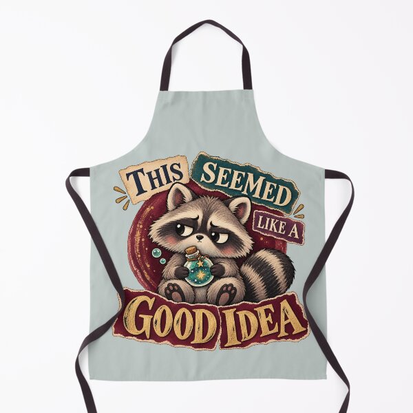 Item preview, This Seemed Like a Good Idea – Suspicious Raccoon Potion Illustration designed and sold by  MAD's Recreation Studio.