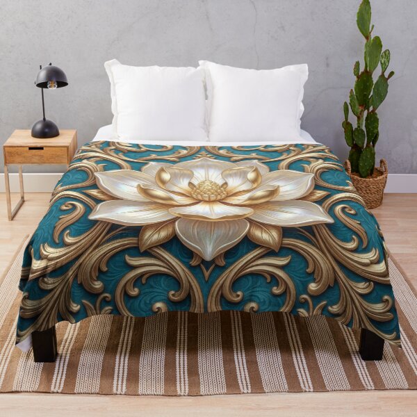 Item preview, Vintage Gold Magnolia Floral Art designed and sold by MargaretWiktor.