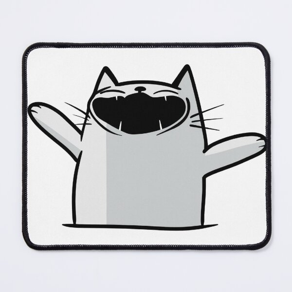 Item preview, Hilarious Cat Face Laughing Gray Cat designed and sold by Thenoblecat.