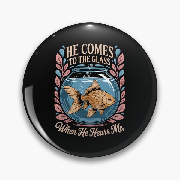 Item preview, He Comes To The Glass – Cute Goldfish Aquarium Fishkeeper Art designed and sold by jkrphoto.