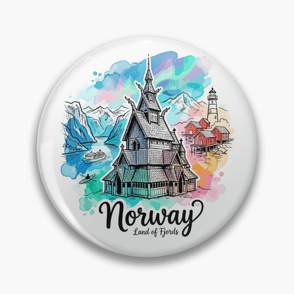 Item preview, Norway Travel Art - Fjords & Mountains designed and sold by EdwinkOne.