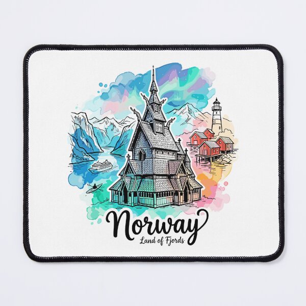Item preview, Norway Travel Art - Fjords & Mountains designed and sold by EdwinkOne.