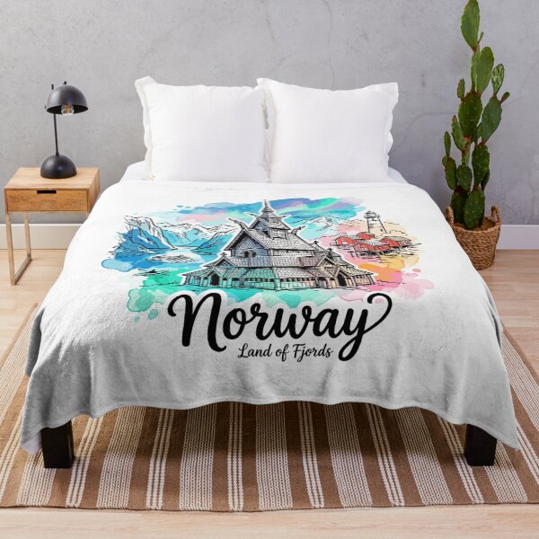 Item preview, Norway Travel Art - Fjords & Mountains designed and sold by EdwinkOne.