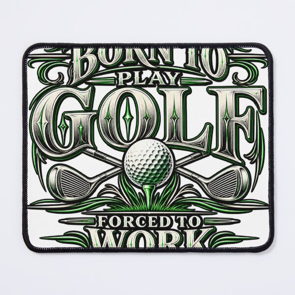 Item preview, Born to Play Golf Forced to Work T-Shirt – Funny Golfer Graphic Tee designed and sold by RG3D Project .