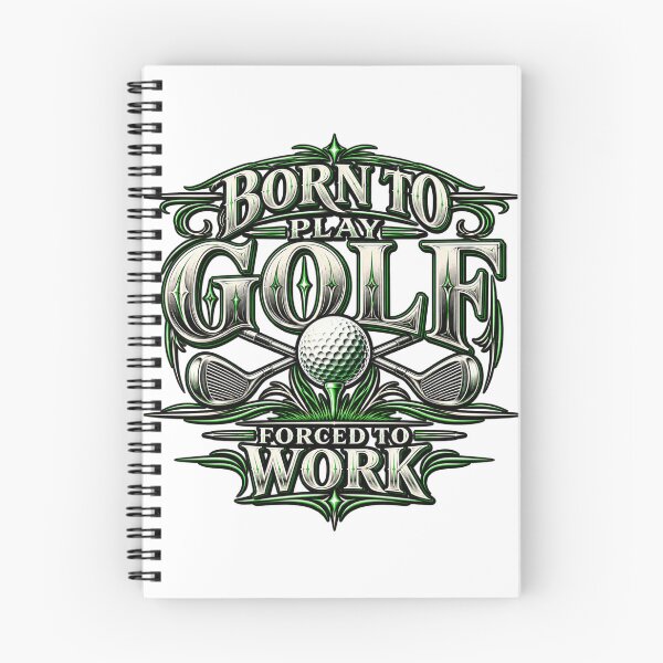 Item preview, Born to Play Golf Forced to Work T-Shirt – Funny Golfer Graphic Tee designed and sold by RG3D Project .