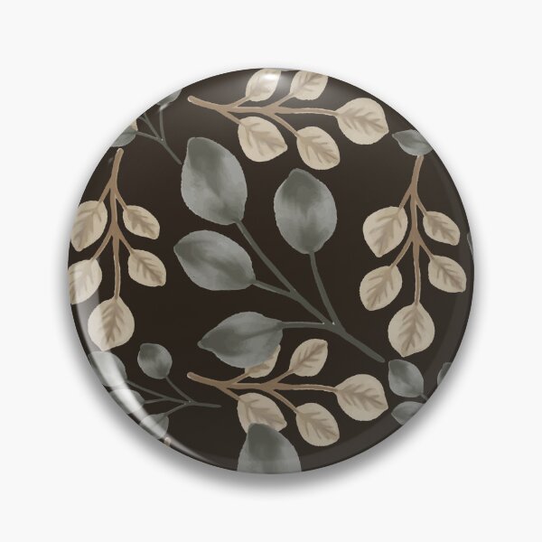 Item preview, Eucalyptus Leaves Dark Charcoal Brown Seamless Pattern Art  designed and sold by ​Jyoti Digital Artist.