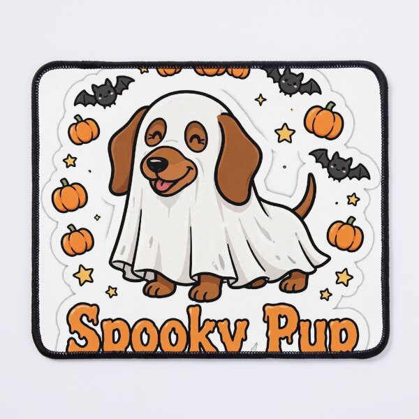 Item preview, Spooky Pup Cute Ghost Dachshund Halloween Sticker designed and sold by FreshmanJ.