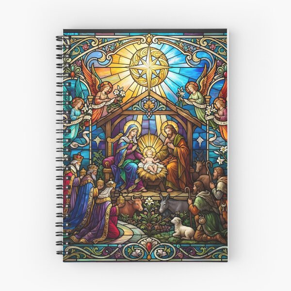 Item preview, Stained Glass Nativity Scene - Art Nouveau  designed and sold by Sybille-Yates.