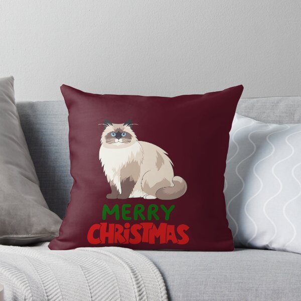 Item preview, Cute Ragdoll Cat Merry Christmas Holiday Art designed and sold by stormk10.