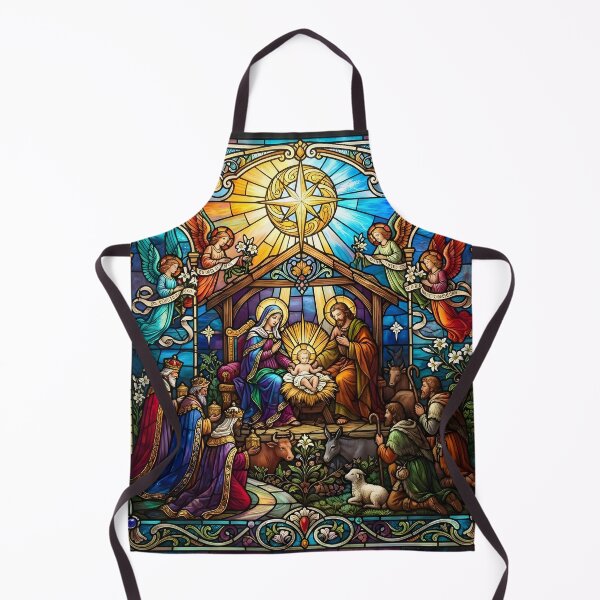 Item preview, Stained Glass Nativity Scene - Art Nouveau  designed and sold by Sybille-Yates.