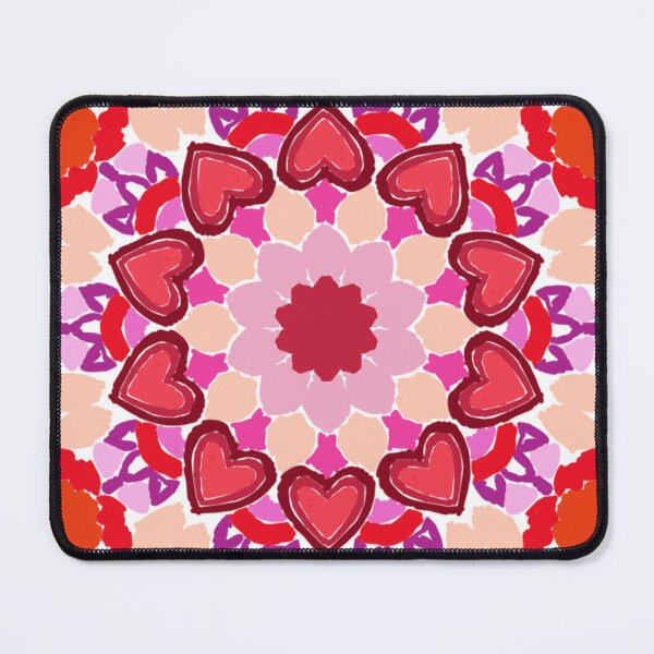 Item preview, Romantic Hearts Lineless Geometric Mandala designed and sold by FioreDiCiliegio.