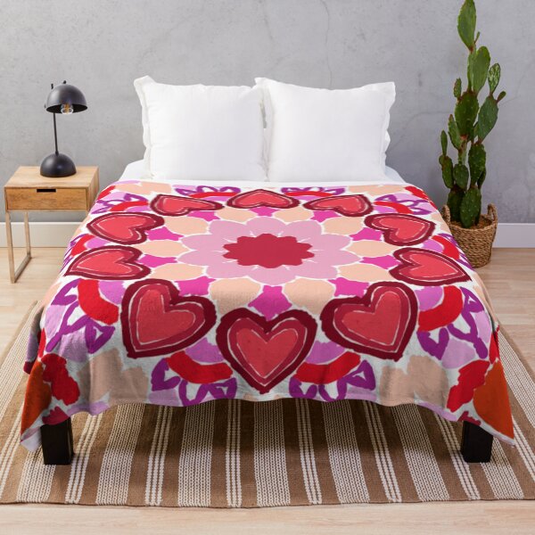 Item preview, Romantic Hearts Lineless Geometric Mandala designed and sold by FioreDiCiliegio.