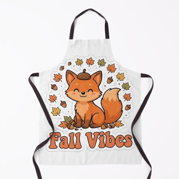 Item preview, Fall Vibes Cute Fox with Acorn Hat Autumn Leaves Sticker designed and sold by FreshmanJ.