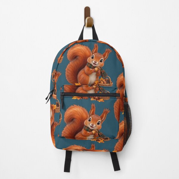 Item preview, Cute Scottish Red Squirrel Gathering Acorns in Autumn designed and sold by MaedK.