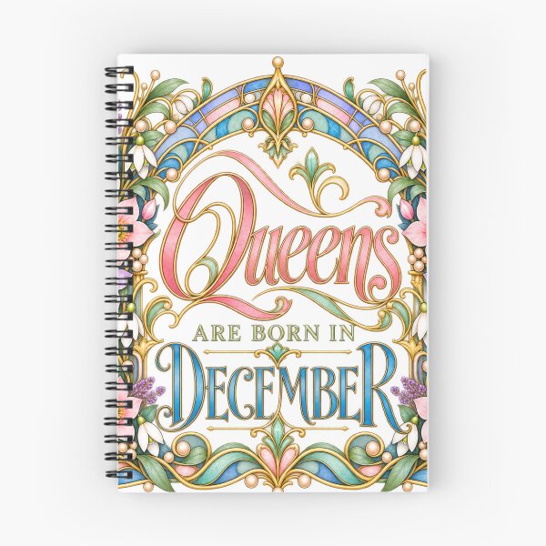 Item preview, Queens Are Born in December – Pastel Art Nouveau Floral Design designed and sold by Fun In The Sun .