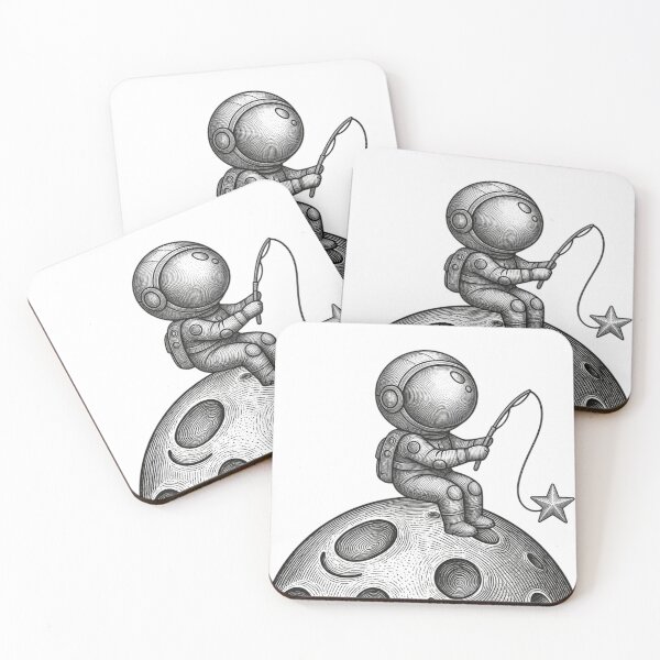 Item preview, Sci fi ( astronaut on planet capturing stars ) designed and sold by Code&PlayCo..