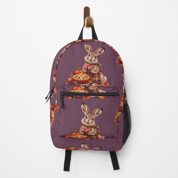 Item preview, Cute Scottish Mountain Hare with Autumn Apple and Berry Pie designed and sold by MaedK.