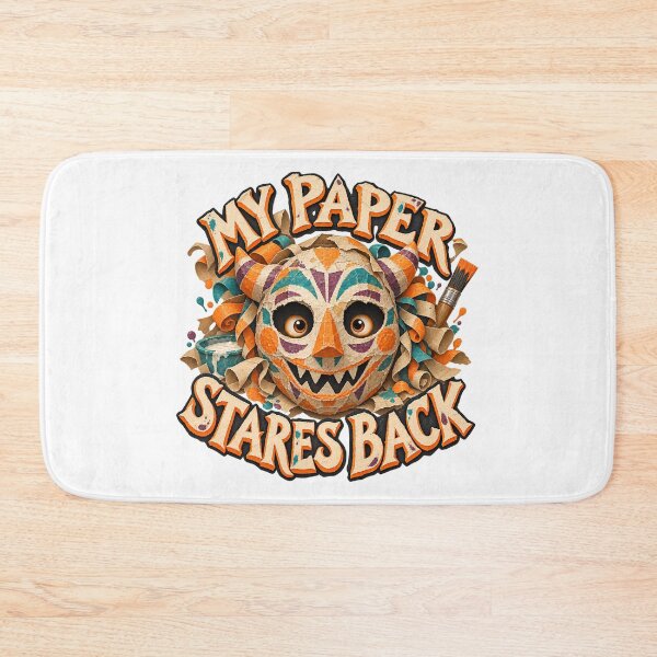 Item preview, My Paper Stares Back Illustrated Papier Mache Mask designed and sold by UrbanCanvvas.