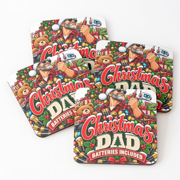 Item preview, Christmas Dad Batteries Included Funny Dad Christmas designed and sold by 198tees.