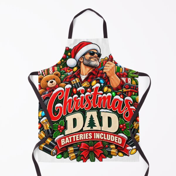 Item preview, Christmas Dad Batteries Included Funny Dad Christmas designed and sold by 198tees.